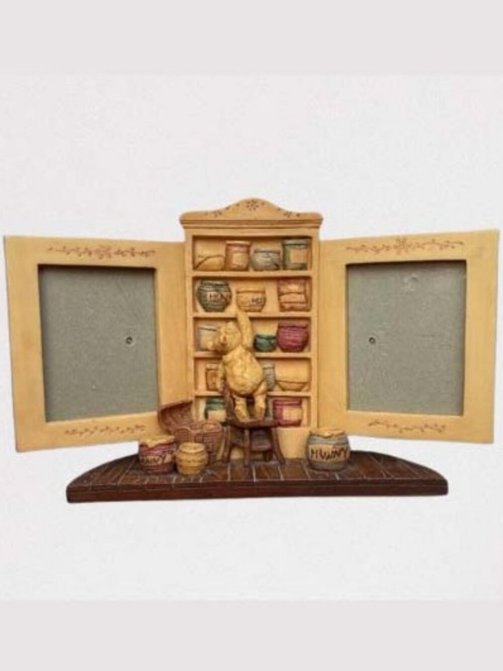 Vintage Winnie the Pooh Charpente Disney Honey Cupboard Double Picture Frame 3D